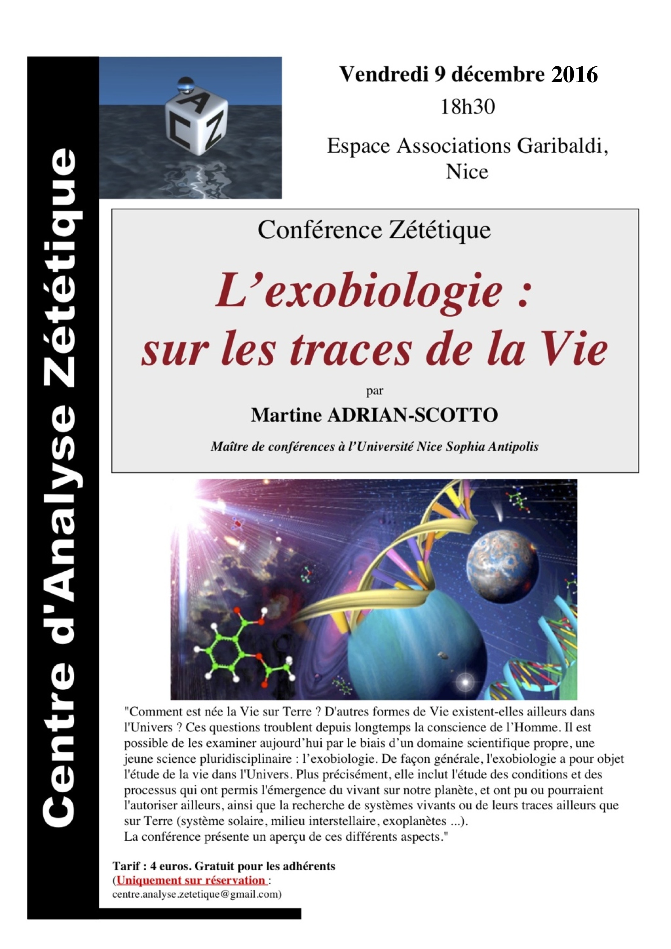 2016.12.09-Conf-MS-CAZ-Exobiologie 2016.12.09-Conf-MS-CAZ-Exobiologie
